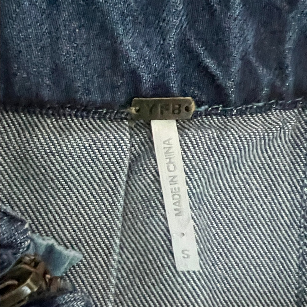 REVOLVE Denim Blue Pleated A-Line Mini Skirt - Picture 5 of 8